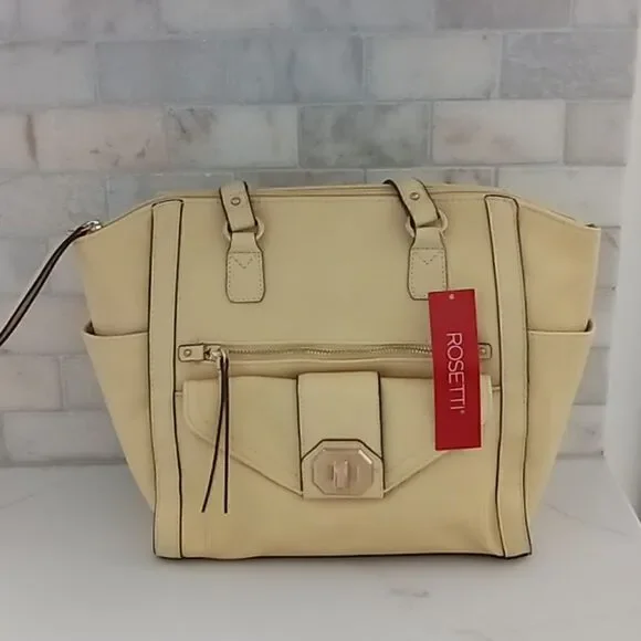 Fashion shoulder bag cream and gold - Picture 2 of 9